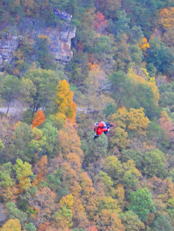 BASE jumping New River Gorge